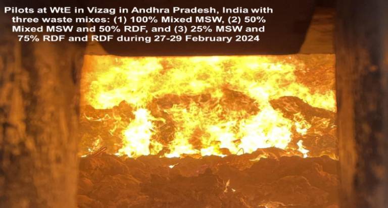 Event- Pilots with Non-recyclable Plastic Waste (NRPW) at Vizag Waste-to Energy Incineration Plant (Andhra Pradesh) during 27-29 February 2024